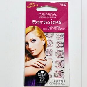 NWT 》2×《NAILENE DESIGNER COLLECTION EXPRESSIONS 3D Stick-On Designs!
